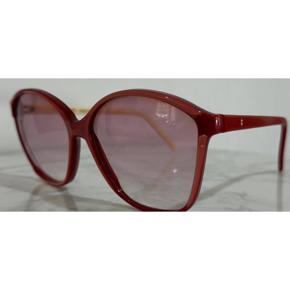 ENRICA MASSEI Sunglasses Women's Red Pink Lenses 115mm Temple Italian Design